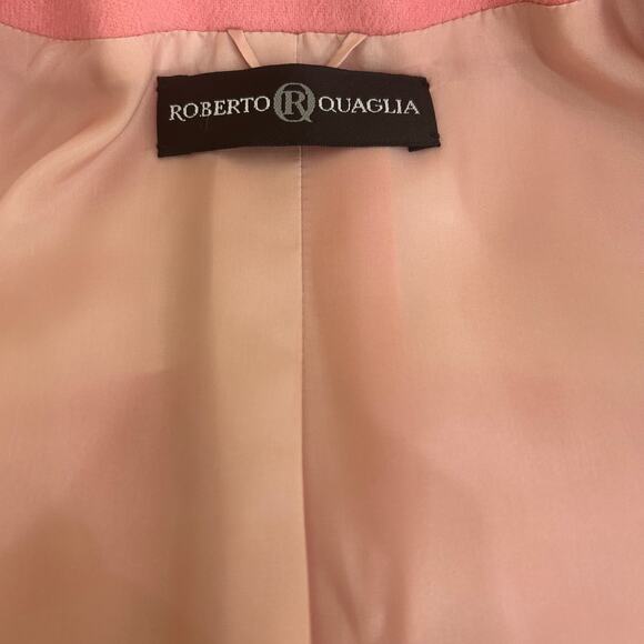 Roberto Quaglia Blazer Cashmere Womens SZ38/L Pink 2 Button Classic Old Money - Picture 6 of 11